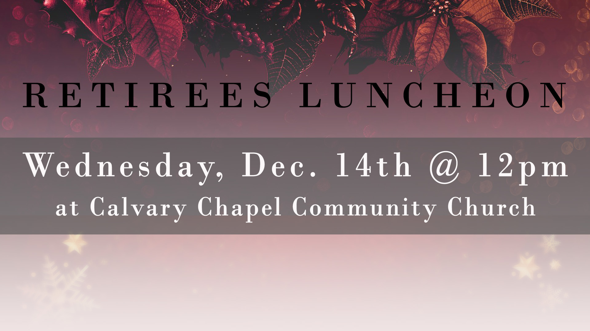 Retiree's Luncheon